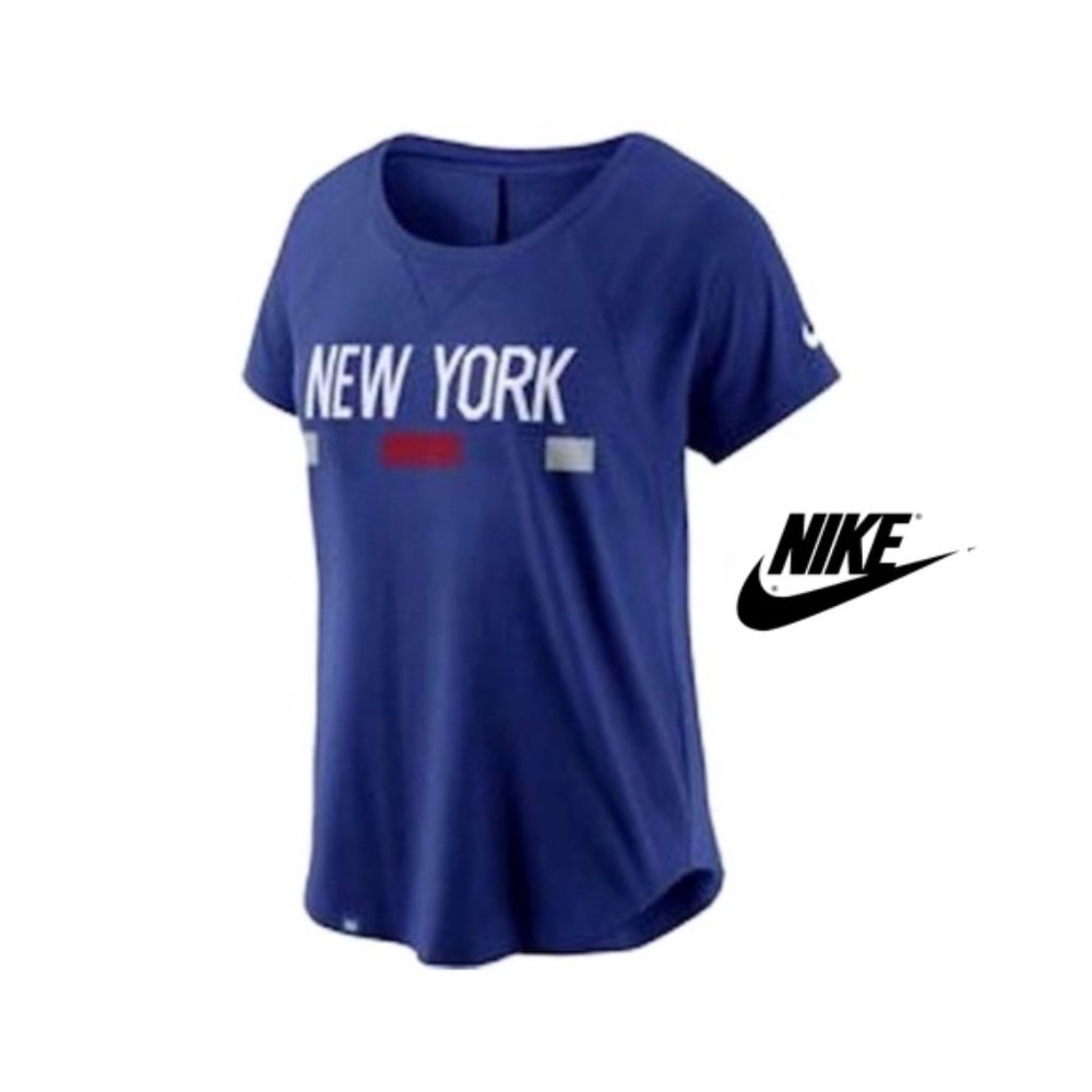 NWT NIKE Women M DRI-FIT Running Training  NFL Football NEW YORK Giants Top Tee